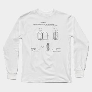 Locket and Coin Letter Scale Vintage Patent Hand Drawing Long Sleeve T-Shirt